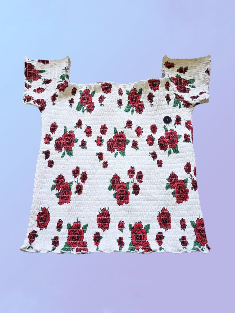 Hollister Ruched Rose/Floral Crop Top size S
